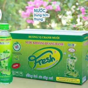 Nước khoáng Quang Hanh vị chanh muối – Fresh. 350ml x 24 chai