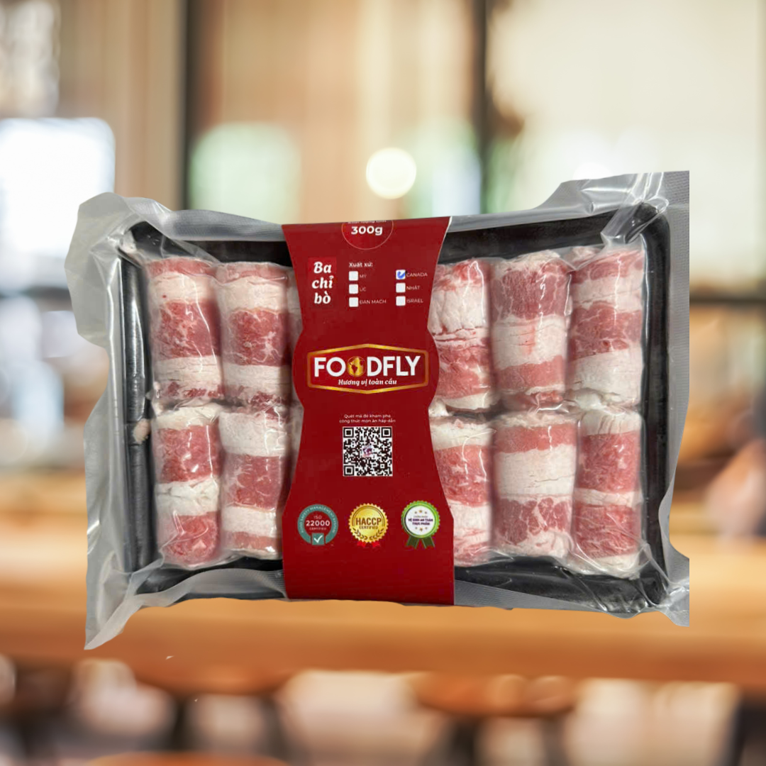 Ba chỉ bò Foodfly. 300g