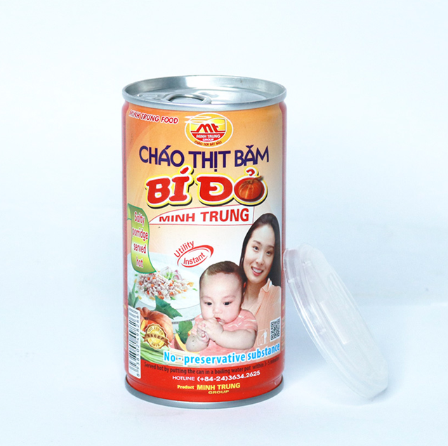 Cháo thịt bằm bí đỏ 365g x 24 Lon
